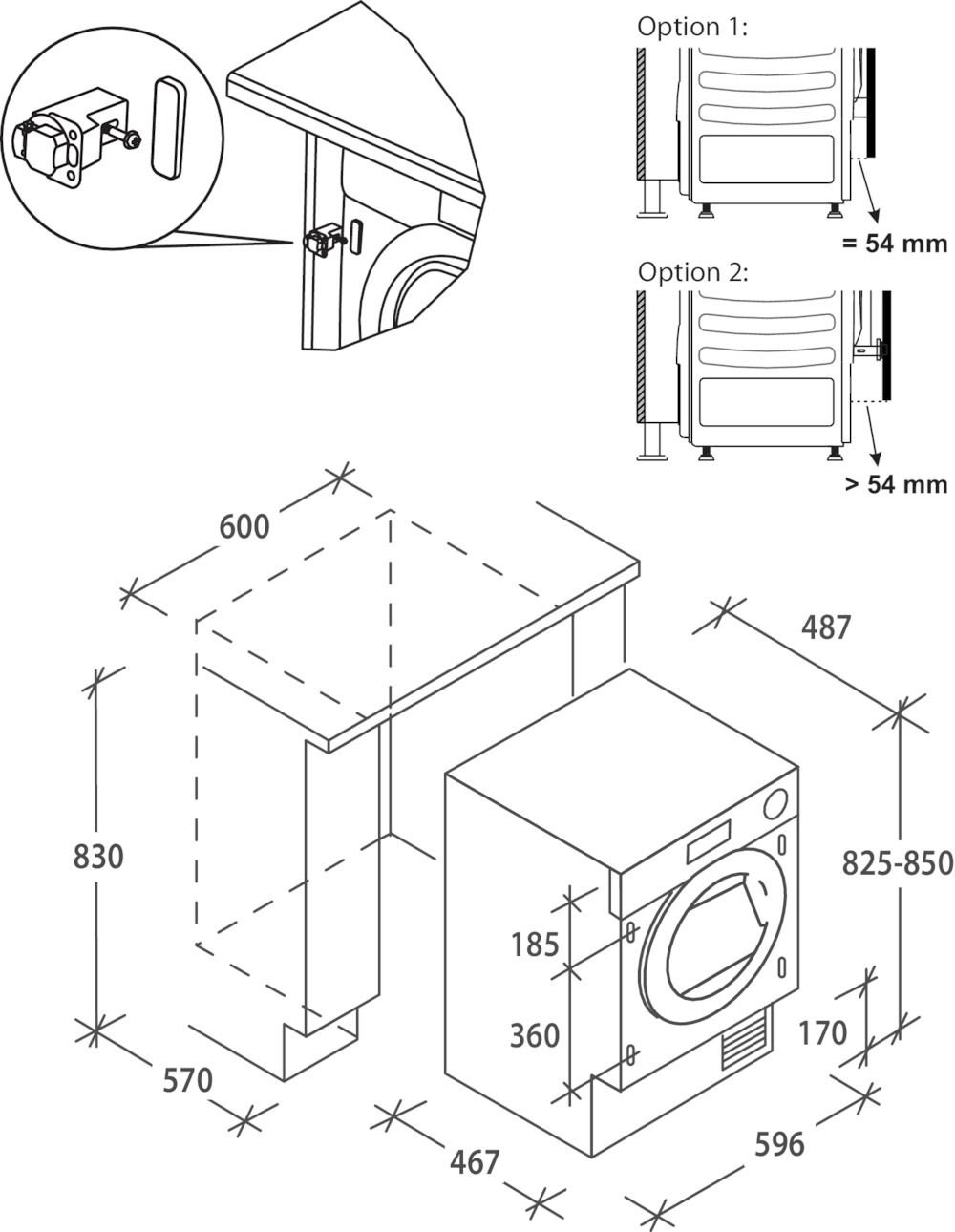 Uscator de rufe incorporabil Candy BCTD H7A1TE-S